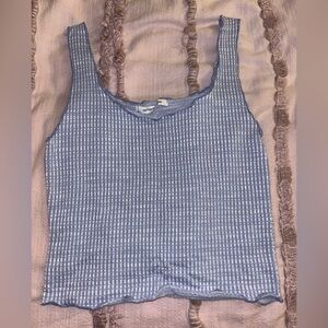 Periwinkle and White Tank Top